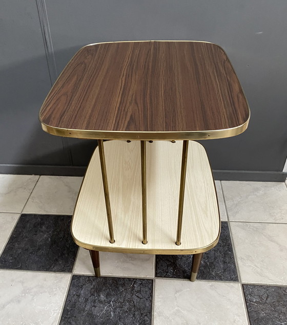 Image 1 of Formica audio table , two tier 1960s