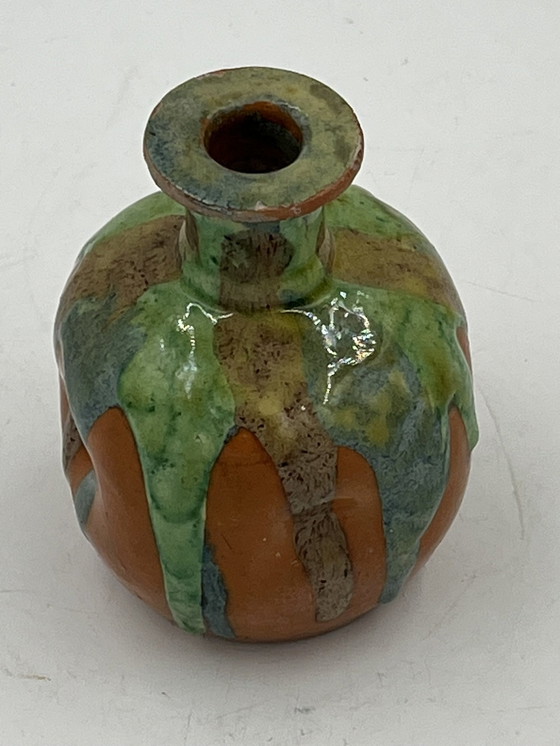 Image 1 of Art Nouveau Flemish Stoneware Soliflore Vase