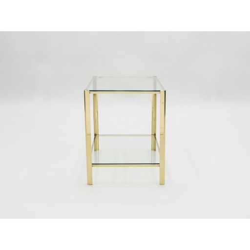 Vintage bronze side table by Jacques Théophile Lepelletier for Broncz, 1960