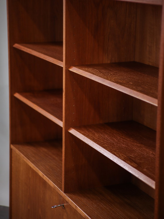 Image 1 of Large bookcase with flap Danish 1960s