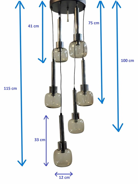 Image 1 of Cascade chandelier 1970S