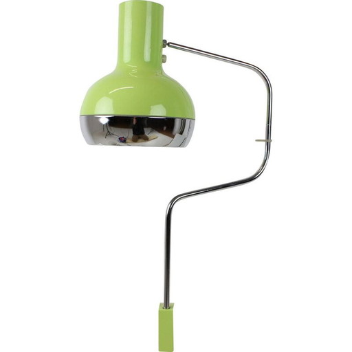 Vintage table lamp in lacquered metal and adjustable chrome by Josef Hurka for Napako, Czechoslovakia 1970