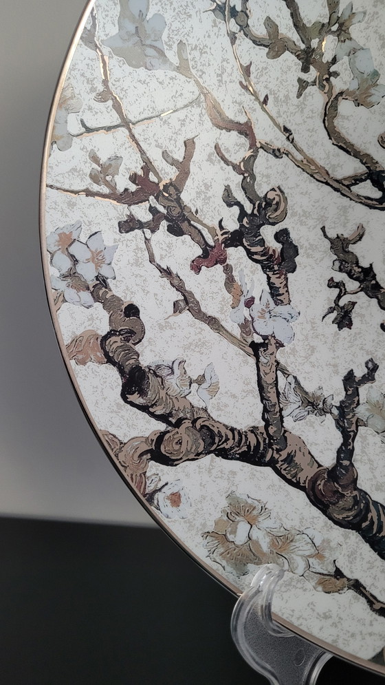 Image 1 of Goebel Vase And Bowl Vincent Van Gogh "Almond Blossom Silver"