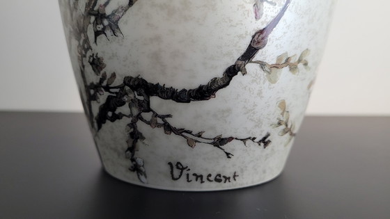 Image 1 of Goebel Vase And Bowl Vincent Van Gogh "Almond Blossom Silver"