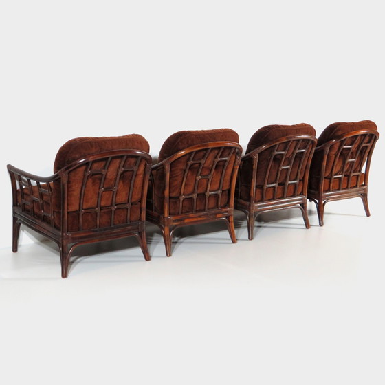 Image 1 of Fauteuil de salon vintage en bambou et rotin