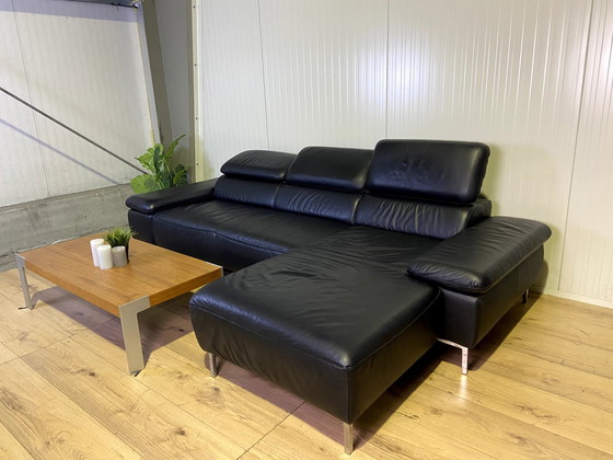 Image 1 of Willi Schillig leather sofa with adjustable headrests