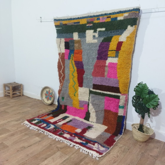 Image 1 of Tappeto berbero multicolore in lana fatto a mano