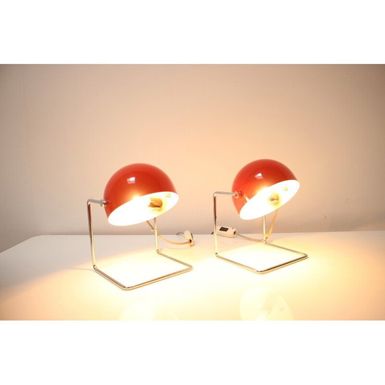 Image 1 of Pair of mid-century table lamps by Josef Hurka for Napako, Czechoslovakia 1960s