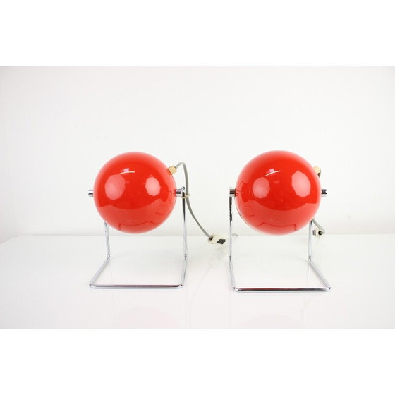 Image 1 of Pair of mid-century table lamps by Josef Hurka for Napako, Czechoslovakia 1960s