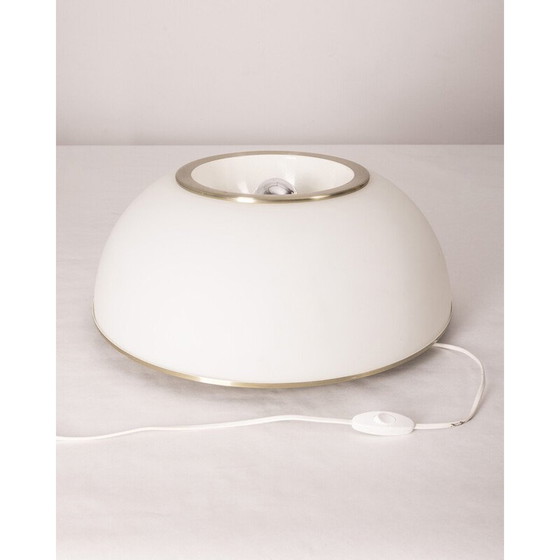 Image 1 of Vintage lamp in chrome metal and white glass by Pia Guidetti Crippa for Lumi Milano, Italy 1960