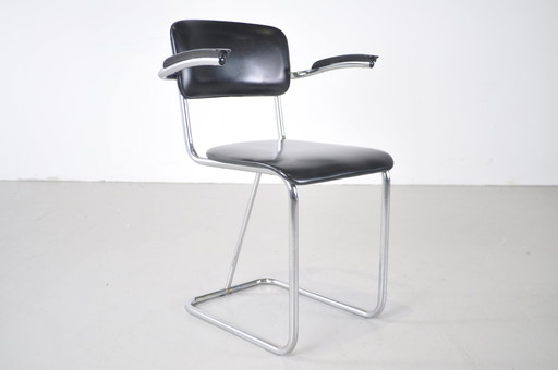 Gispen 107 tubular frame chair