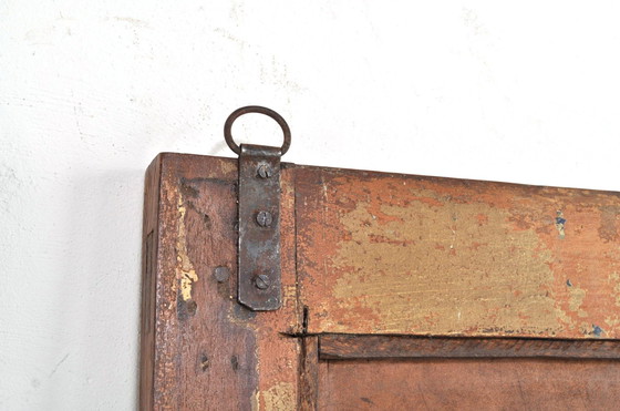 Image 1 of Specchio di passaggio in legno duro vintage con patina