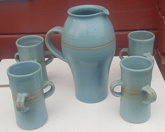 Image 1 of 5X Pitcher And Mugs From Tony Gant