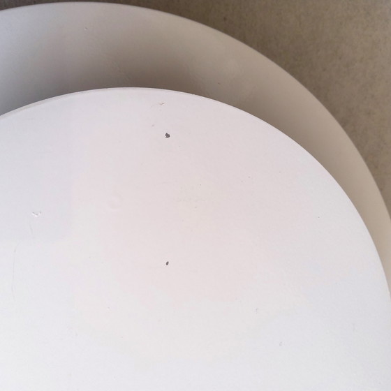 Image 1 of White round metal wall lamp