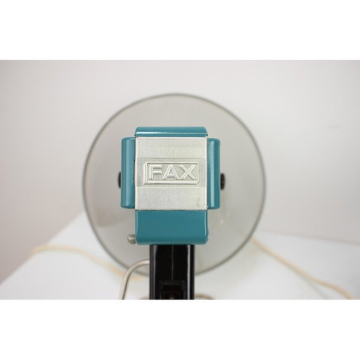 Coppia di lampade da tavolo vintage in metallo e plastica per Fax, Cecoslovacchia 1960