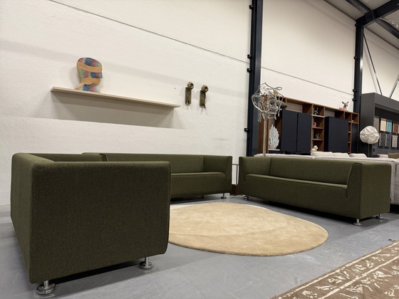 Image 1 of Gelderland 4800 Seating Corner 3-2.5-2 Seater Sofa Andes Fabric Green