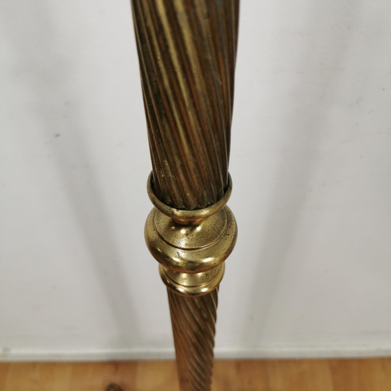 Image 1 of Brass Rococo Standing Coat Stand Hollywood Regency Hall Tree 03