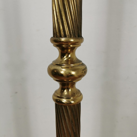 Image 1 of Brass Rococo Standing Coat Stand Hollywood Regency Hall Tree 03