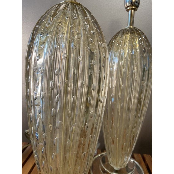 Image 1 of Pair of vintage Toso lamp in Murano glass 1980