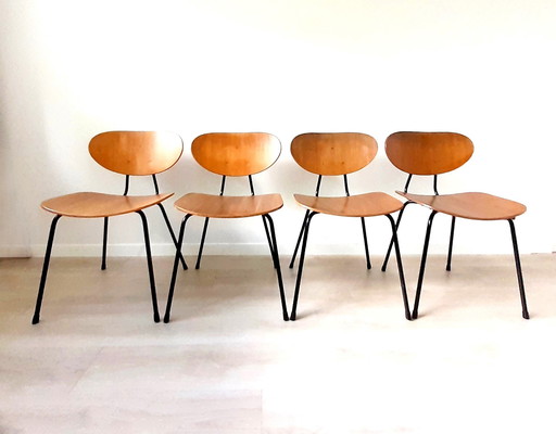 4x chaises de Kurt Nordstrom pour Knoll International