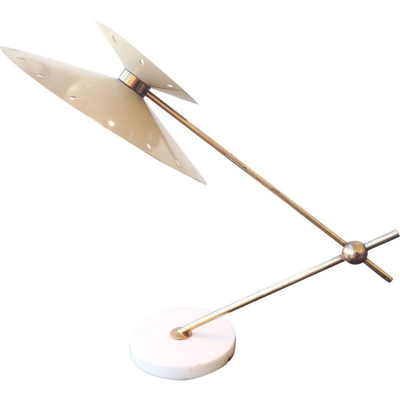 Image 1 of Vintage brass lamp by Stilux, Milan 1950