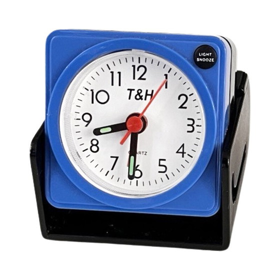 Image 1 of Vintage Pop Art plastic travel alarm clock, Japan 1990