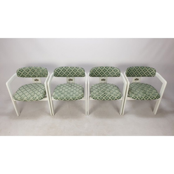 Image 1 of Set of 4 vintage Pamplona chairs by Augusto Savini for Pozzi, Italy 1970s