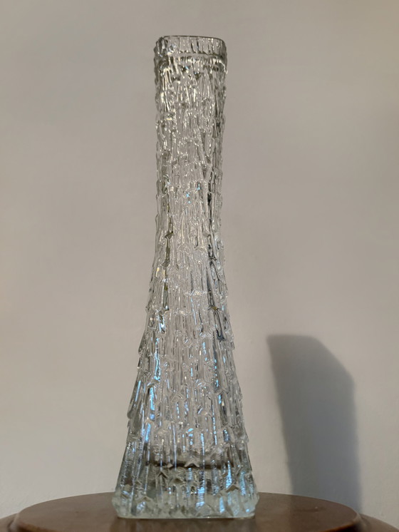 Image 1 of Vase Soliflore Pressed Glass 70s