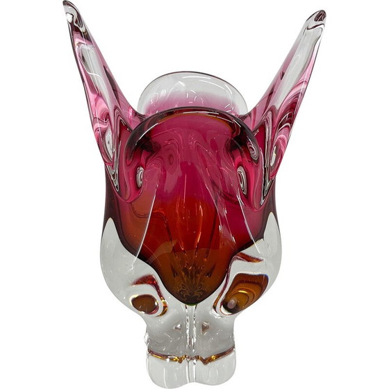 Image 1 of Vintage glass vase by Josef Hospodka for Chribska Glassworks, Czechoslovakia 1960
