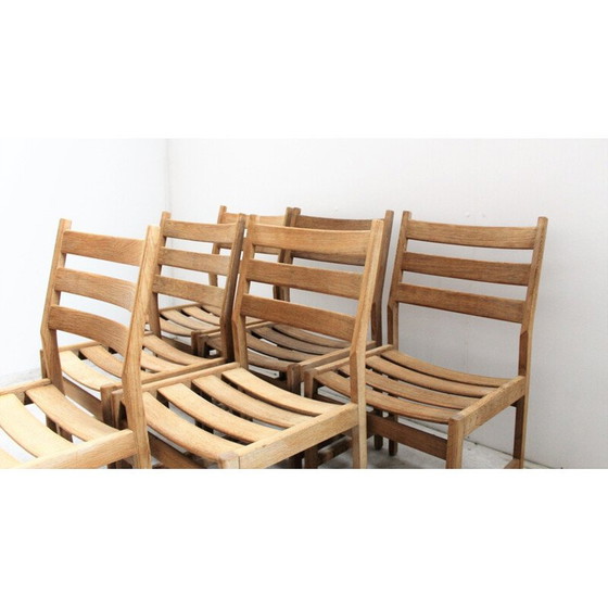 Image 1 of Set of 6 Scandinavian vintage chairs in light oakwood by Kurt Ostervig for Kp Möbler, Denmark 1960