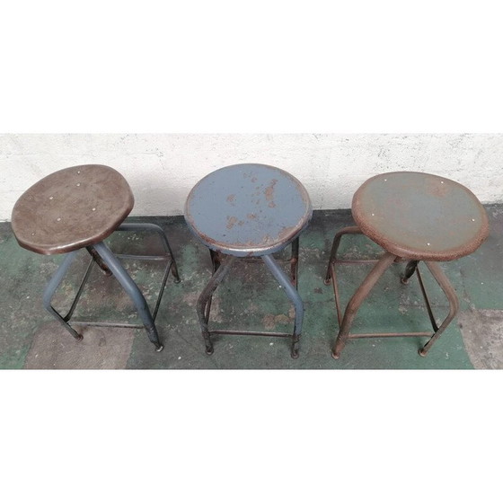 Image 1 of Vintage Flambo metal architect stool