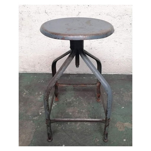 Vintage Flambo metal architect stool