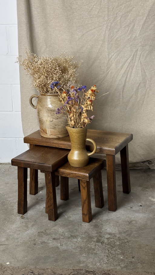 Set of Brutalist Side Tables