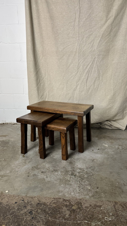 Set of Brutalist Side Tables