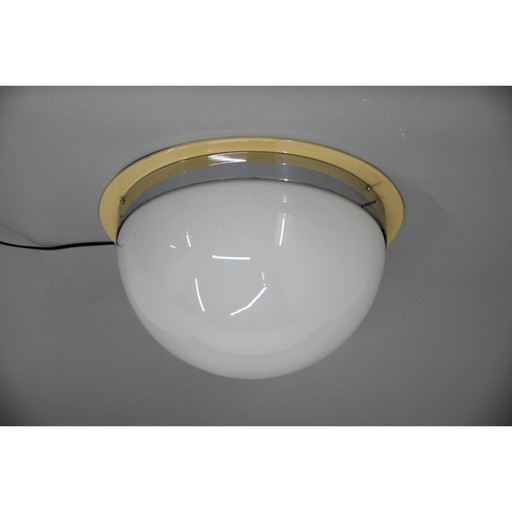 Vintage Bauhaus ceiling light in chrome by Zukov, Czechoslovakia 1940