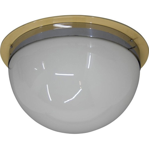 Vintage Bauhaus ceiling light in chrome by Zukov, Czechoslovakia 1940