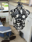 XL metal floral chandelier