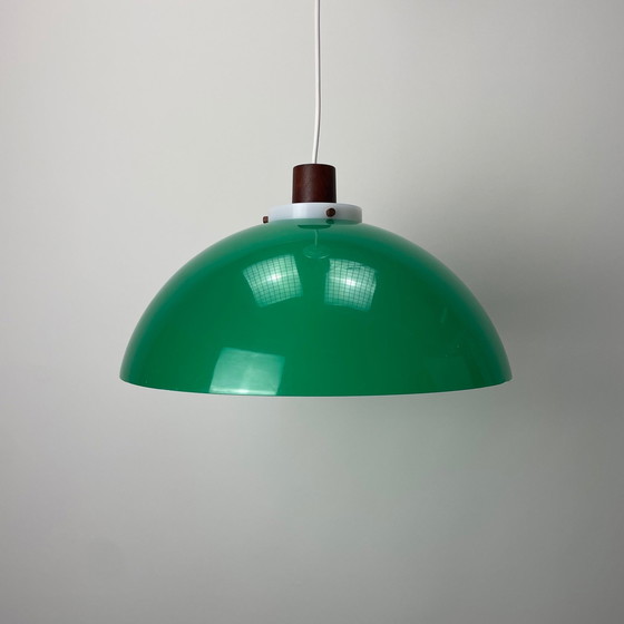 Image 1 of Lampada a sospensione Green Mushroom di Uno &amp; Östen Kristiansson per Luxus, Svezia 1960