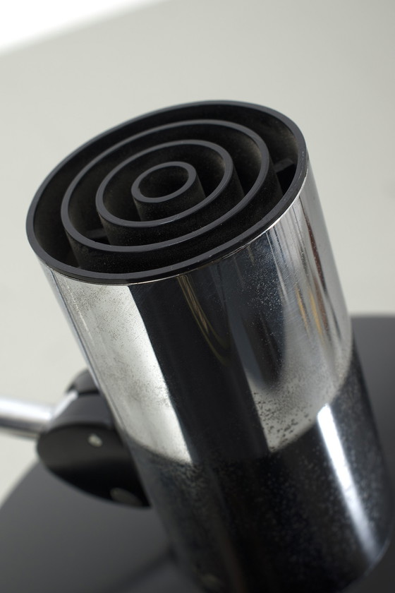 Image 1 of Lampada da terra vintage cromata con nero