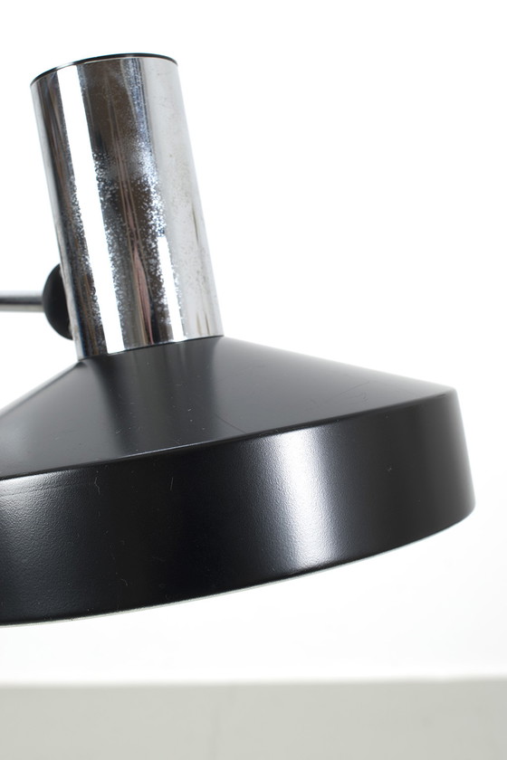 Image 1 of Lampada da terra vintage cromata con nero