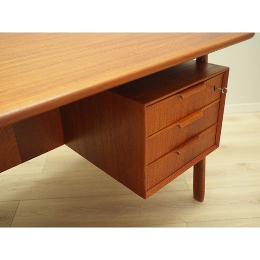 Vintage teak desk by Omann Jun, 1970s