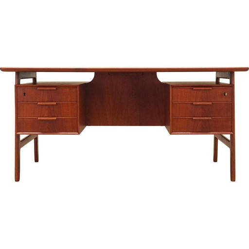 Vintage teak desk by Omann Jun, 1970s