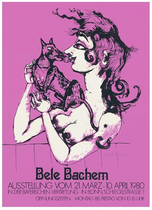 Bele Bachem, Nude Woman Serigraphy 