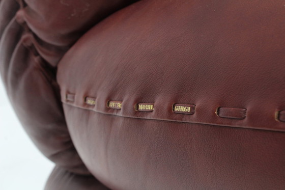 Image 1 of Divano vintage in pelle italiana Sapporo Mobil Girgi anni '70 