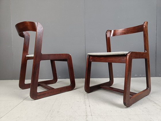 Image 1 of Set Of 6 Vintage Dining Chairs By Mario Sabot, 1970S