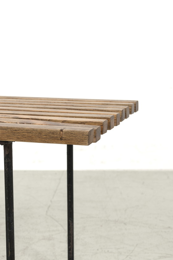 Image 1 of Banc à lattes vintage des années 60