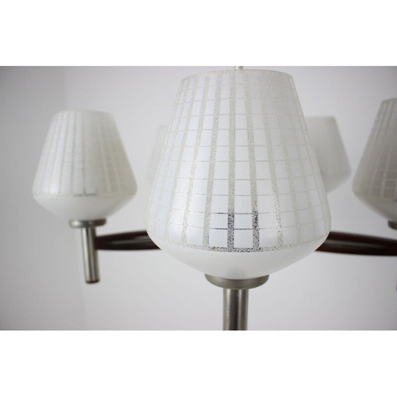 Image 1 of Lampadario vintage in legno di mogano, Germania 1970