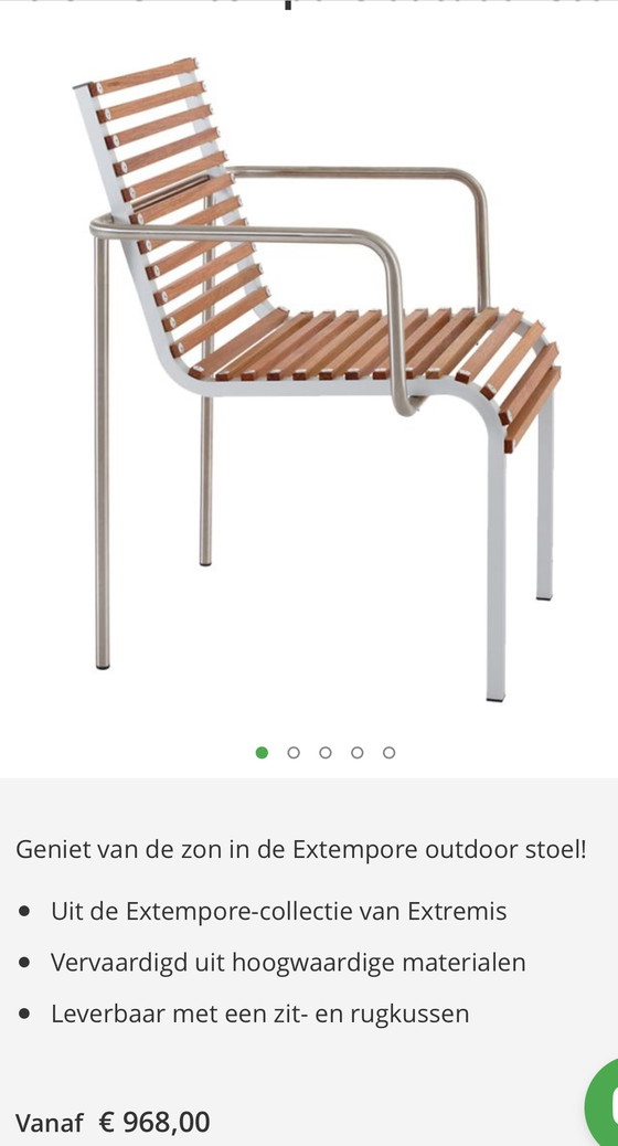 Image 1 of Extremis Extempore Garden Set (table, 4 chairs, garden bench)