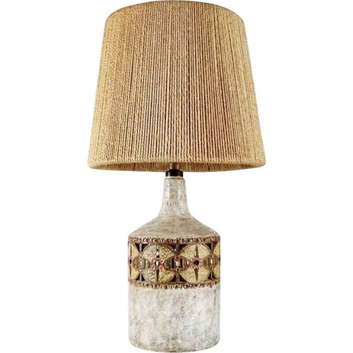 Vintage ceramic table lamp by Raphael Giarrusso