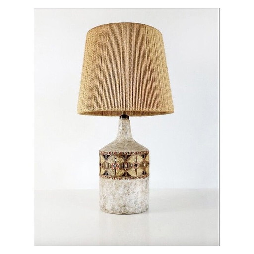 Vintage ceramic table lamp by Raphael Giarrusso
